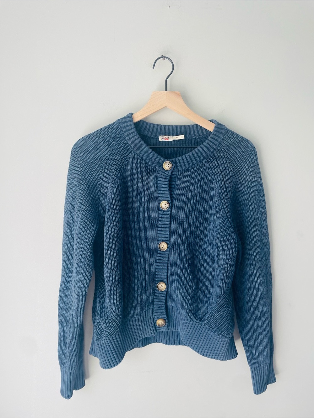 Faherty Organic Cotton Slate Blue Cardigan